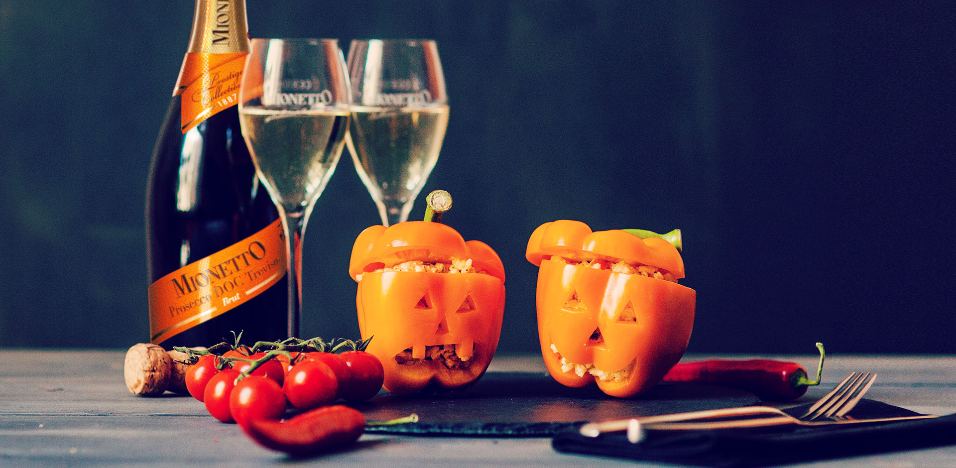 Hauptgang „Gefüllte Paprikageister“